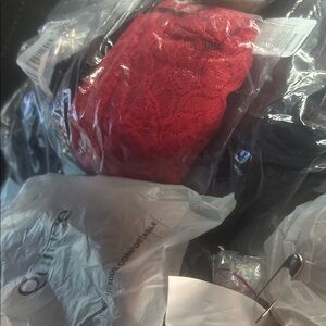 Quince Red Lace Bandeau Bralette